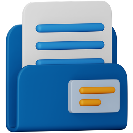 Folder Files  3D Icon