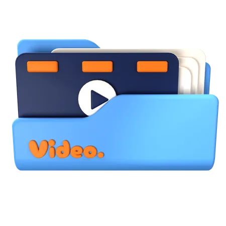 Folder Film  3D Icon