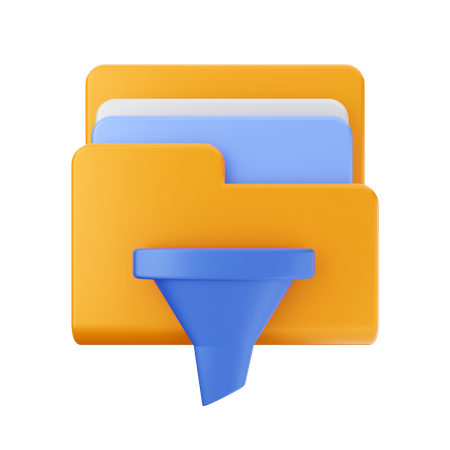 Folder filter  3D Icon