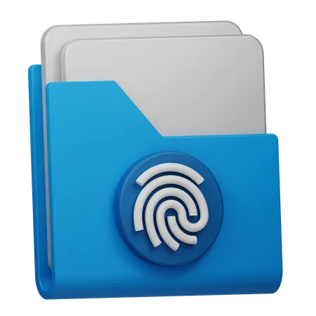 Folder Fingerprint  3D Icon