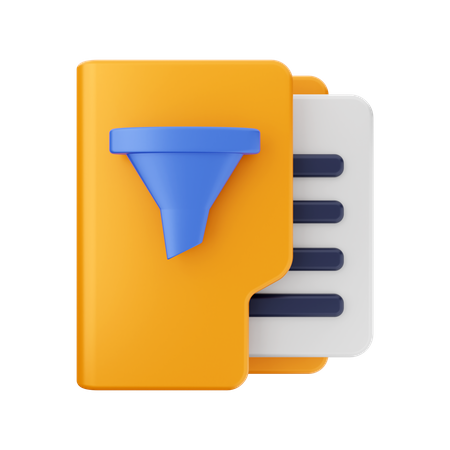 Folder Funnel  3D Icon