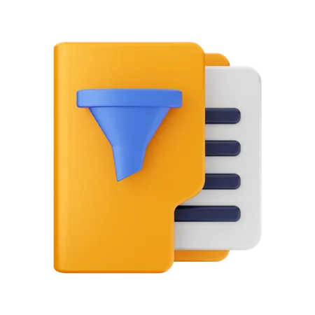 Folder Funnel  3D Icon