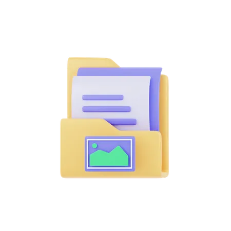 Folder Gallery  3D Icon