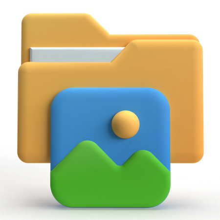 Folder Image  3D Icon
