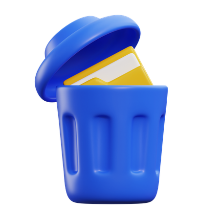 Folder In Trash  3D Icon