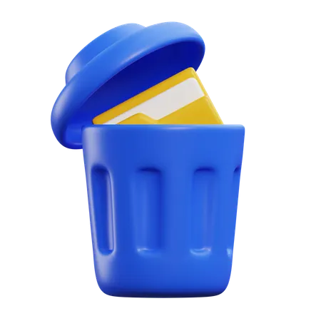 Folder In Trash  3D Icon