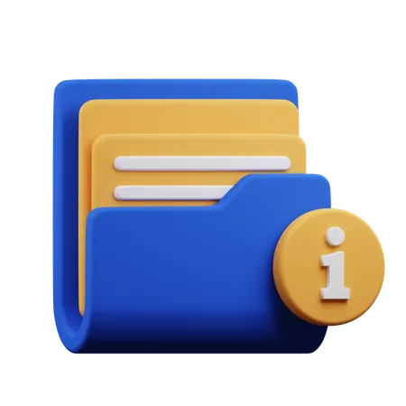 Folder Info  3D Icon