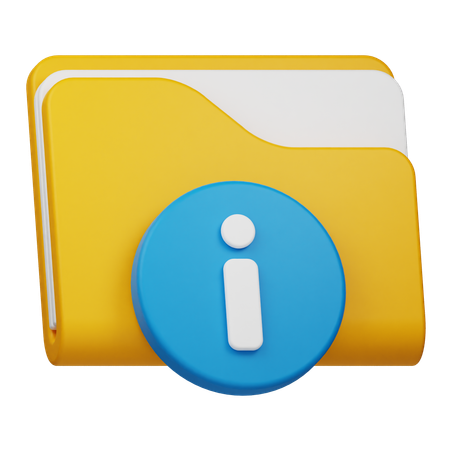 Folder Info  3D Icon