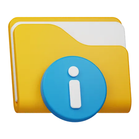 Folder Info  3D Icon