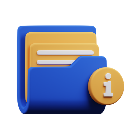 Folder Info  3D Icon