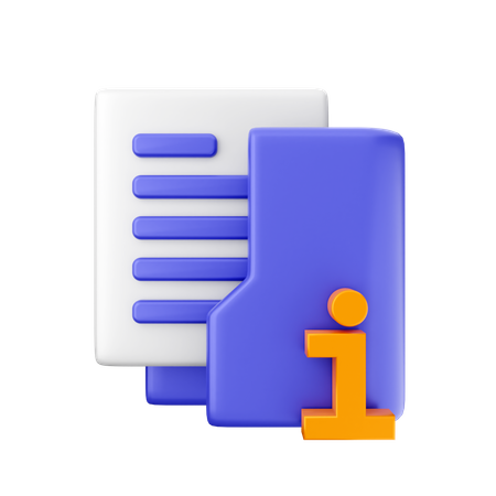 Folder Info 3D Icon