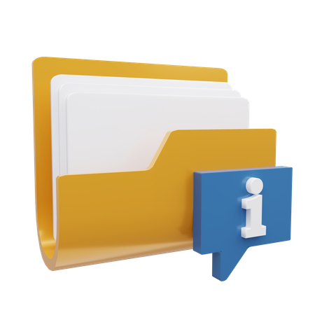 Folder Info  3D Icon