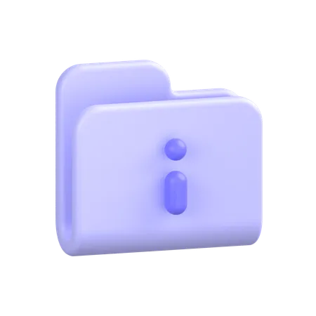 Folder Information  3D Icon