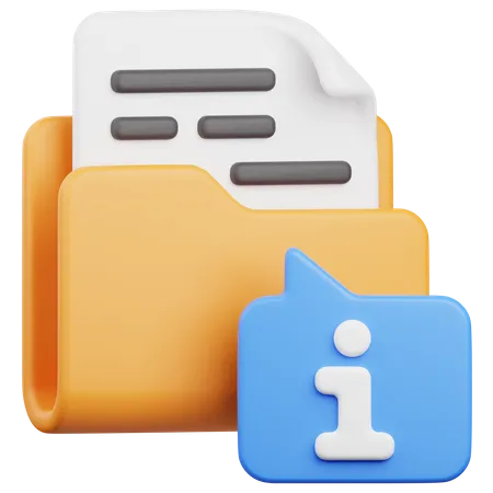 Folder Information  3D Icon