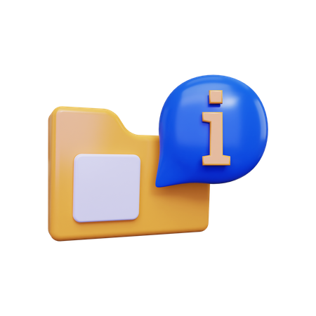Folder Information  3D Icon