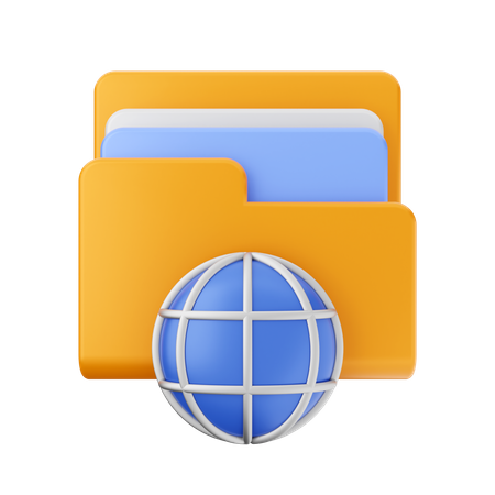 Folder internet  3D Icon