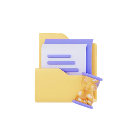 3 D Folder Investment Icon Render 3D Icon