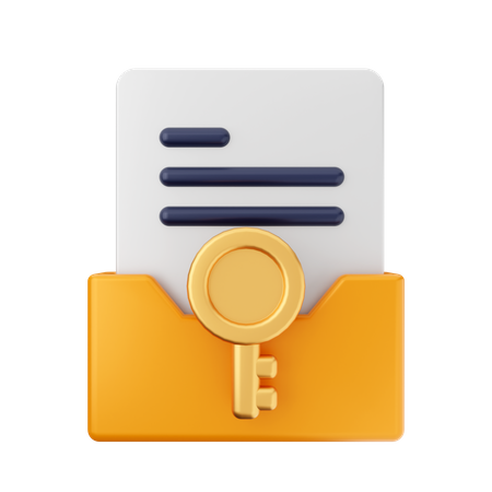 Folder Key  3D Icon