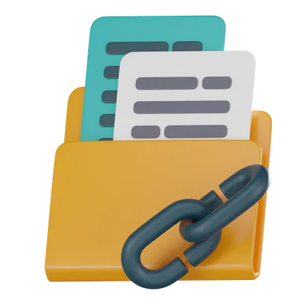 Link Folder Icon Perfect For Conveying Essence Of Online Networking Data Sharing And Digital Communication 3 D Render Illustration 3D Icon