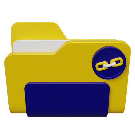 Folder Link  3D Icon