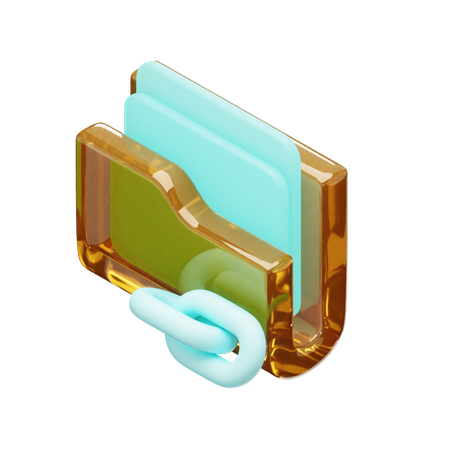 Folder Link  3D Icon