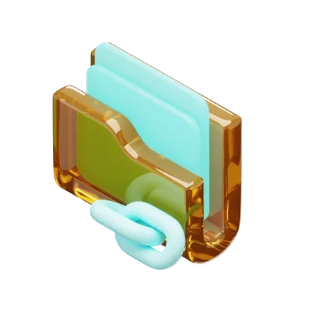 Folder Link  3D Icon