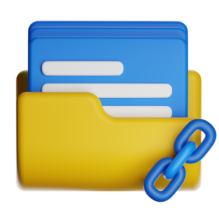 Folder Link  3D Icon