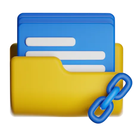 Folder Link  3D Icon