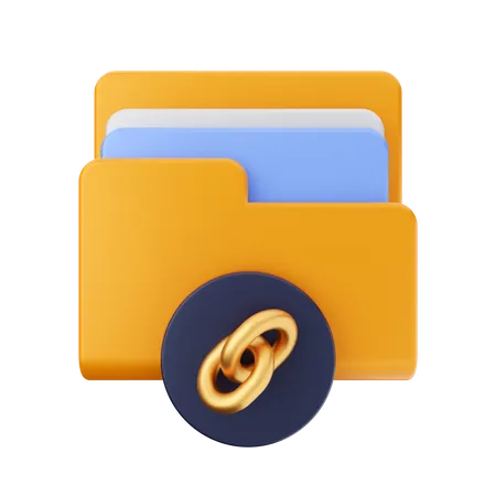 Folder Link  3D Icon