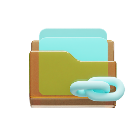 Folder Link  3D Icon