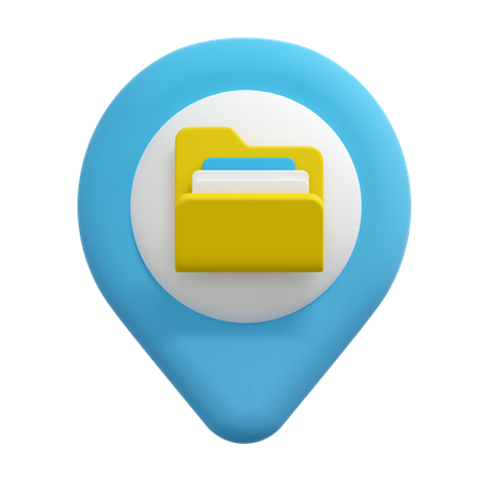 フォルダの場所のピン  3D Icon