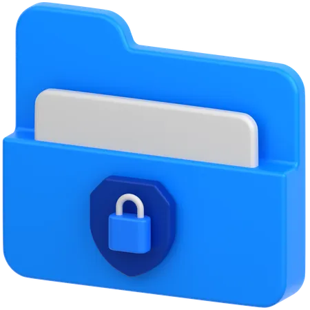 3 D Icon Of Secure Folder 3D Icon