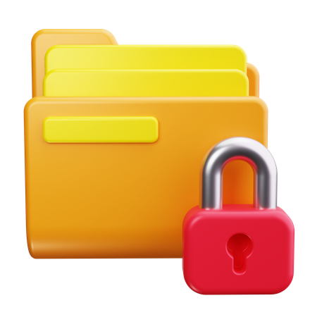 Folder Lock  3D Icon