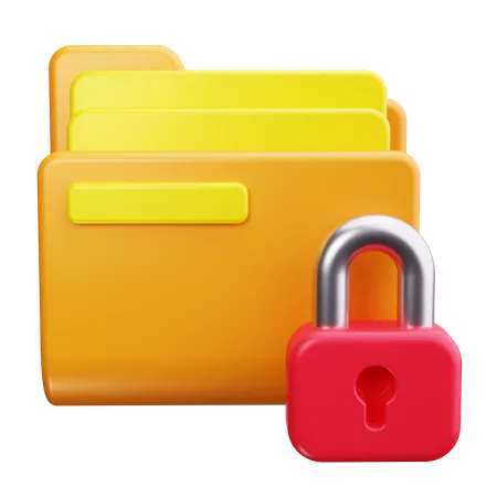 Folder Lock  3D Icon