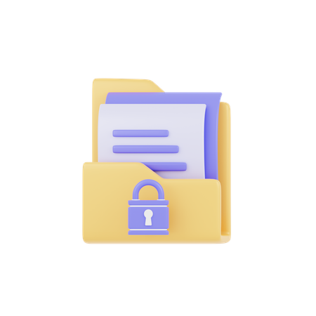 Folder Lock  3D Icon