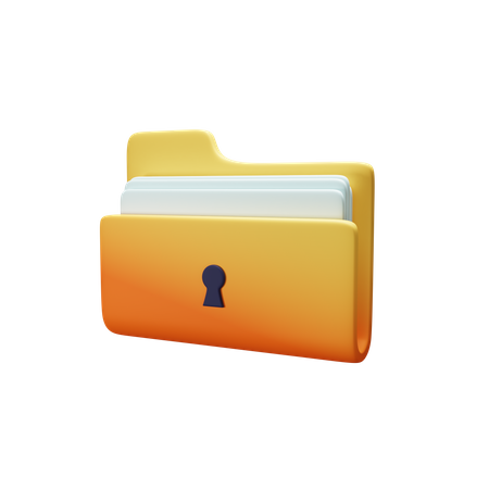 Folder Lock  3D Icon