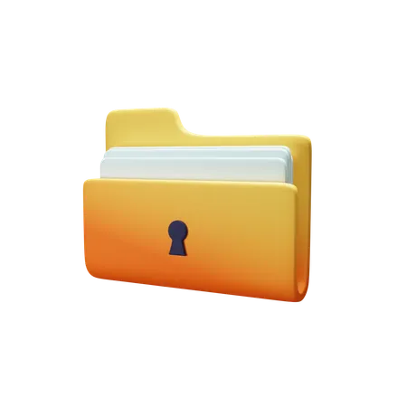 Folder Lock  3D Icon