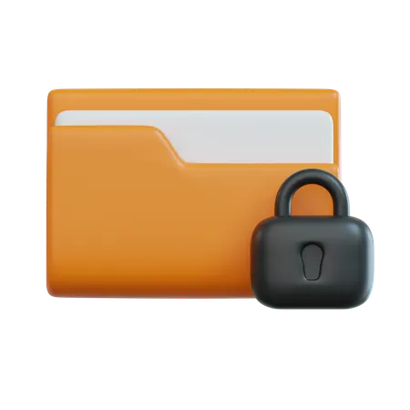 Folder Lock  3D Icon