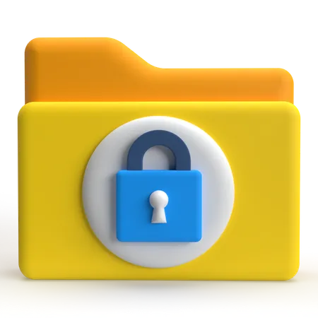 Folder Lock  3D Icon