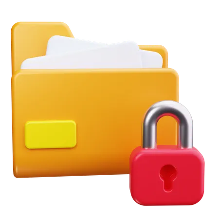 Folder Lock  3D Icon