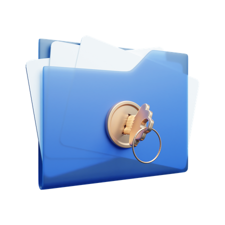 Folder Lock  3D Icon