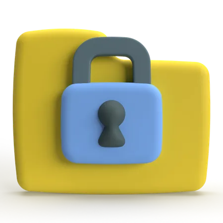 Folder Lock  3D Icon