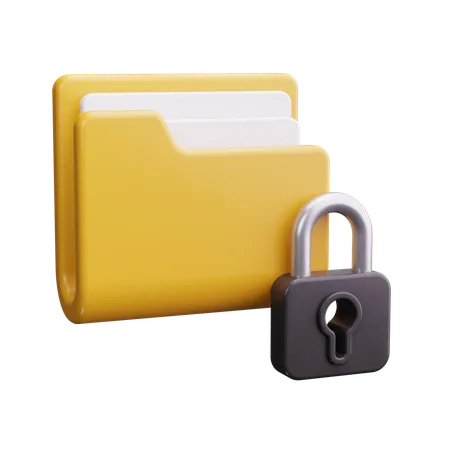 Folder Lock  3D Icon