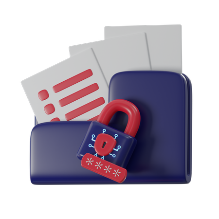 Folder Lock  3D Icon