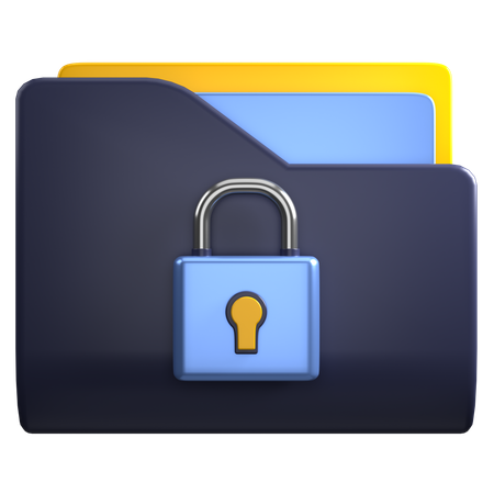 Folder Lock  3D Icon