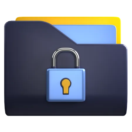 Folder Lock  3D Icon