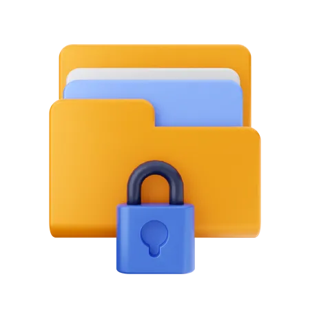 Folder lock 3D Icon