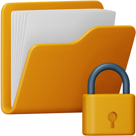 Folder Lock 3D Icon