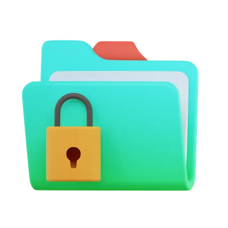 Folder Locked  3D Icon