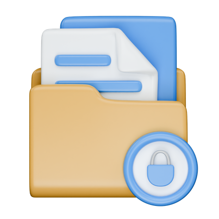 Folder Locked  3D Icon